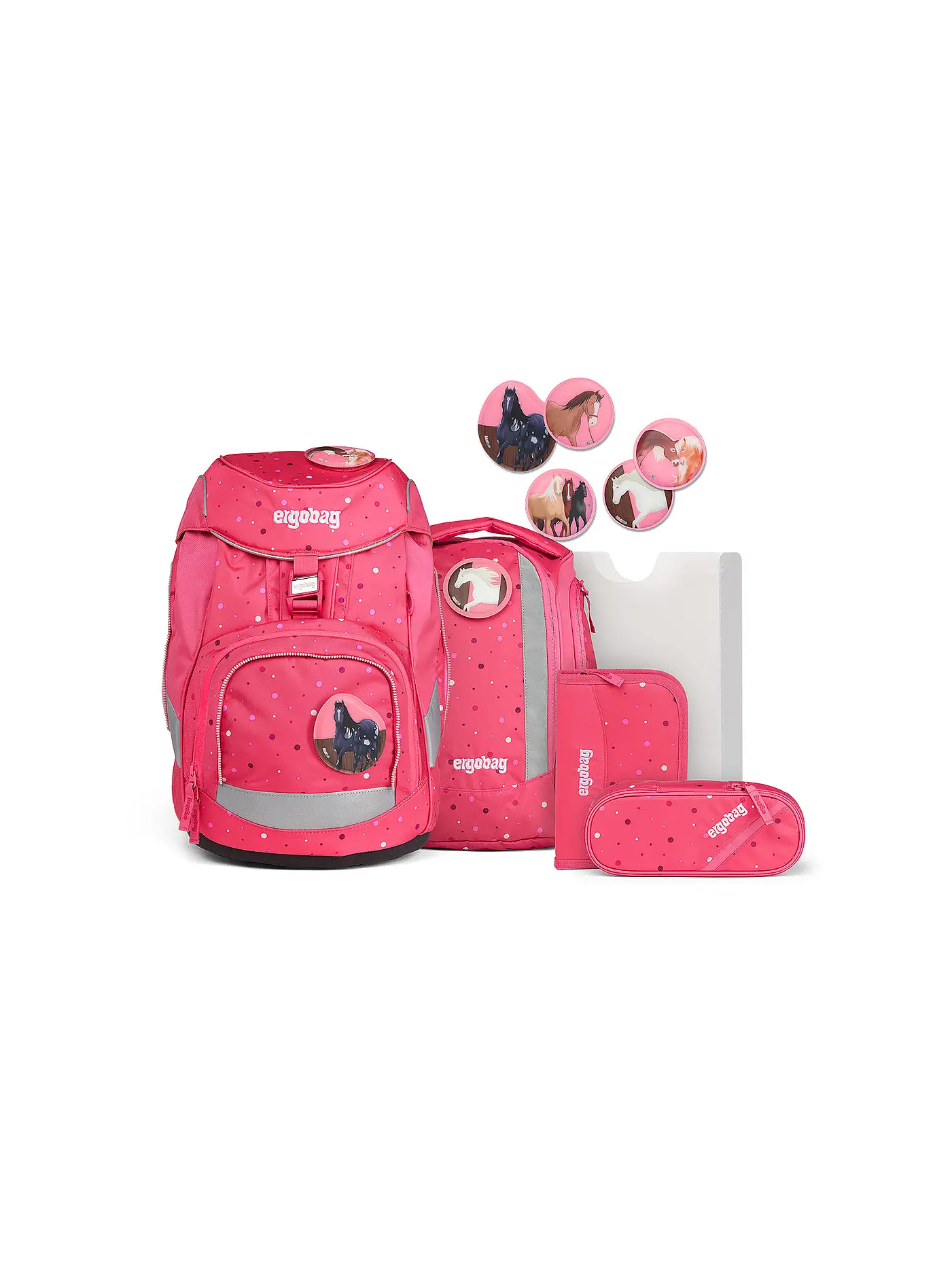 ERGOBAG | Schultaschen Set Pack 6 tlg Auf dem Reitbärhof | 